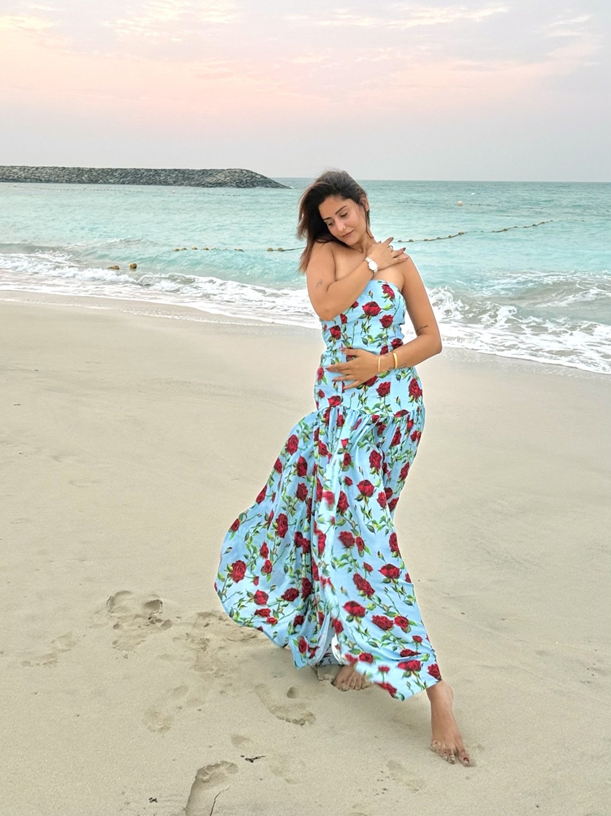 Ocean Bloom Maxi Dress