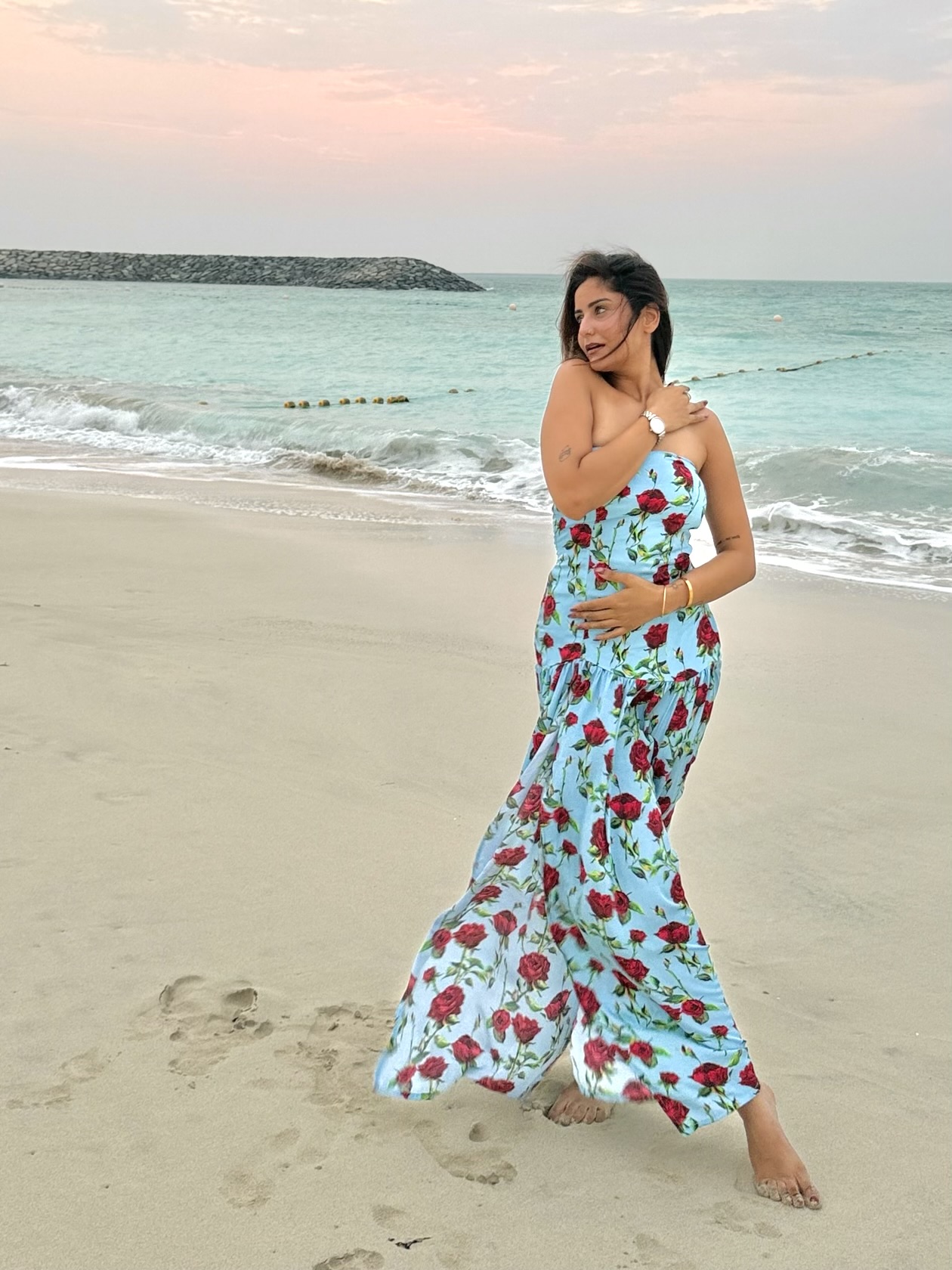 Ocean Bloom Maxi Dress