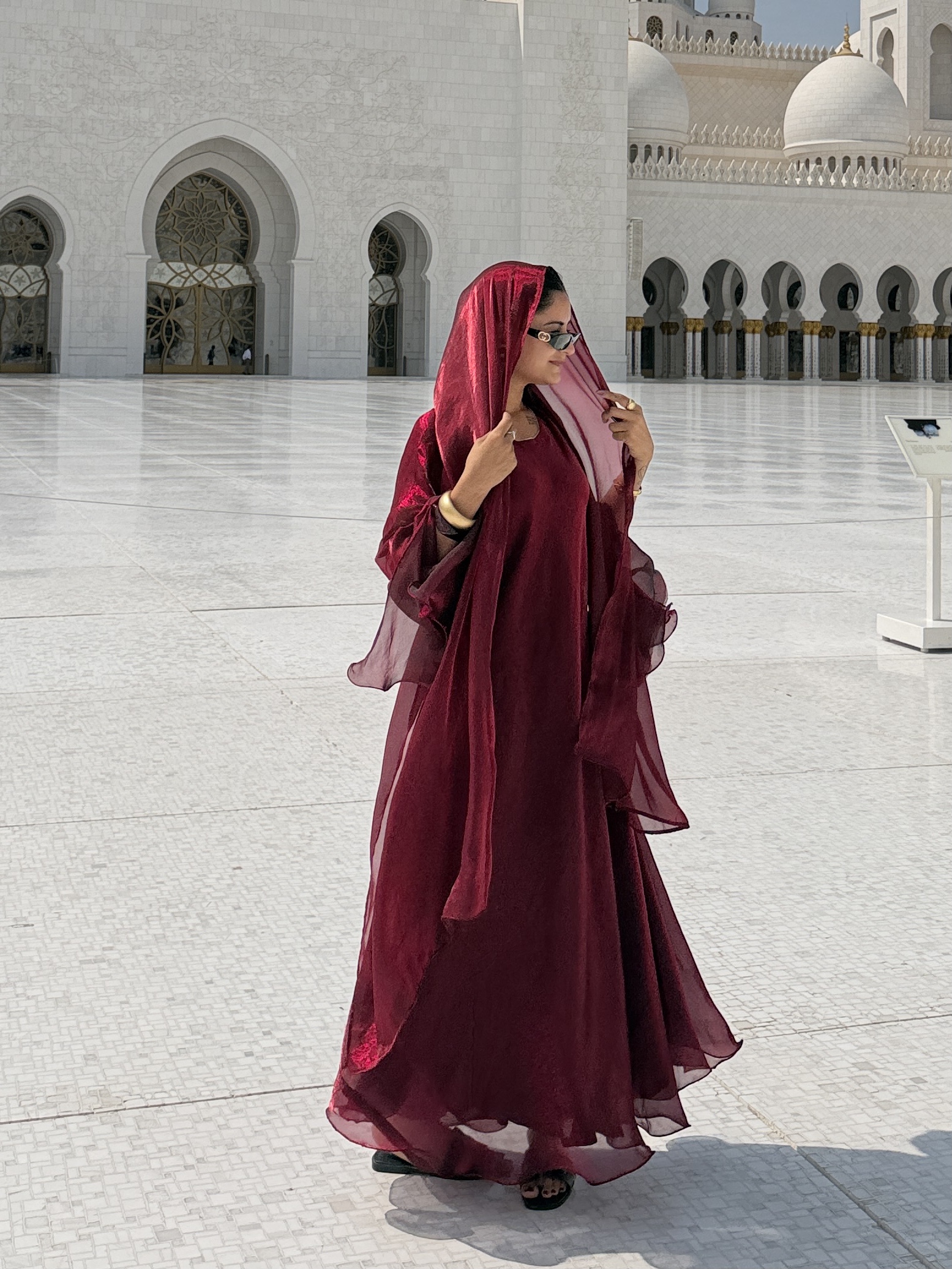 Elegant Maroon Abaya
